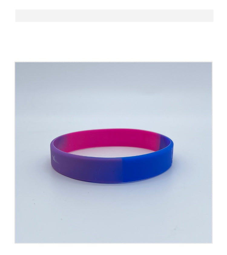 Bisexual Pride Silicone Bracelet