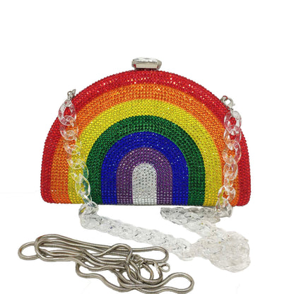 Metallic Rainbow Clutch Bag – Party-Ready Shine