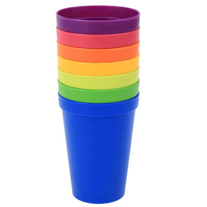 Rainbow Travel Drinkware Set – Bottle + 7 Stackable Cups