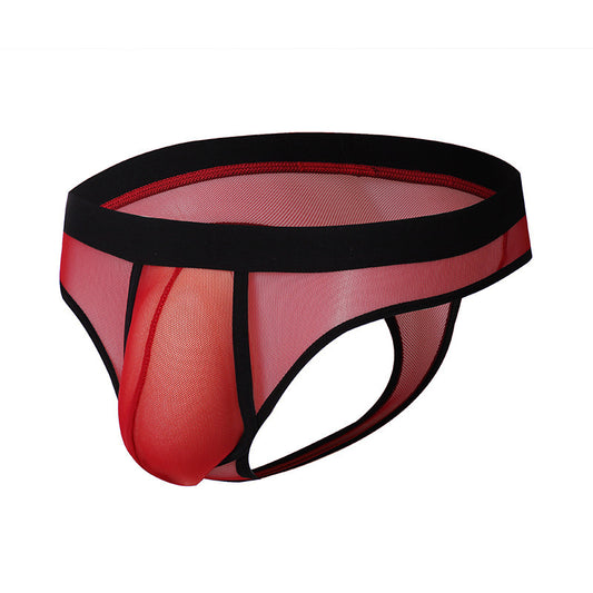 Men’s Breathable Nylon T-Back Underwear – Sexy Low-Rise Thong