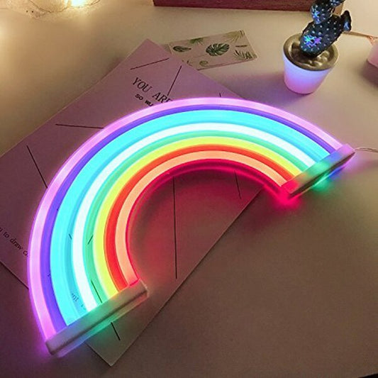 Rainbow Neon LED Light – Wall or Table Decor