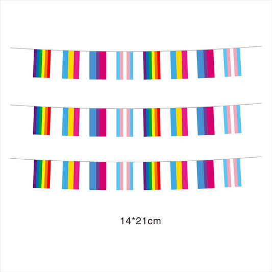 Rainbow Flag Hanging Flags Lattice Decorations