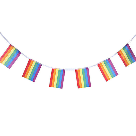 LGBT Square String Flags – 20 Flags per 5 Meter String