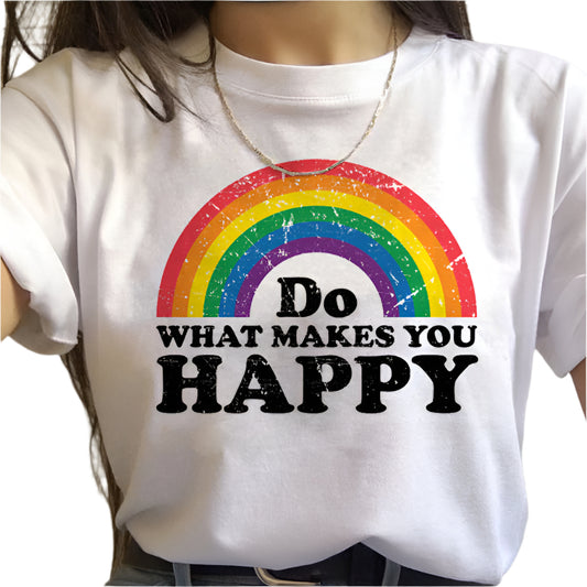 WomenT Shirts Gay Pride Rainbow Gay Short Sleeve Ladies T-shirt